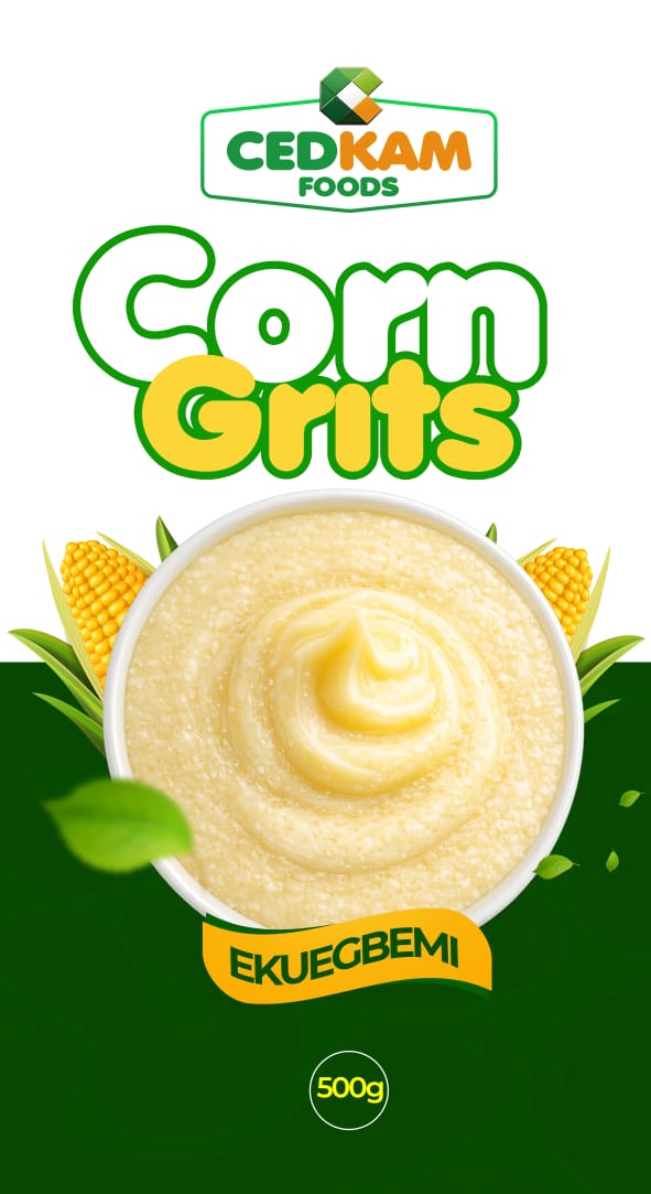 Cedkam Foods corn grits product pack, 500g