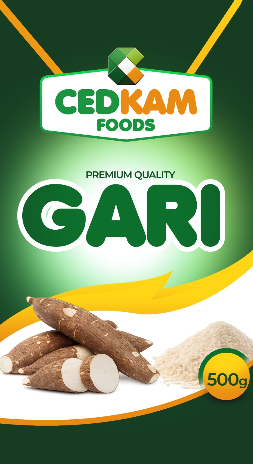 Cedkam Foods gari product pack