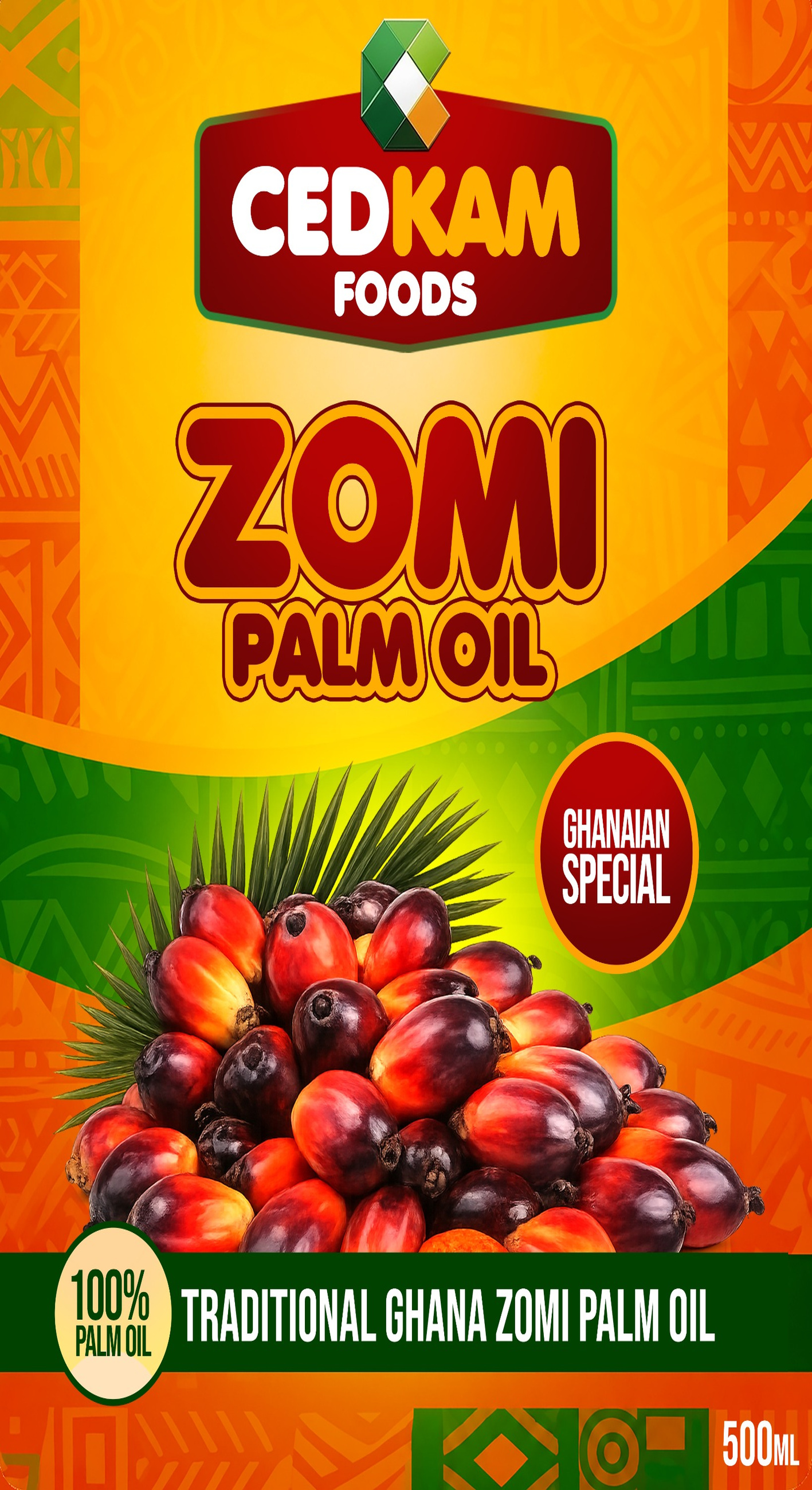 Cedkam Foods zomi palm oil product pack, 500ml
